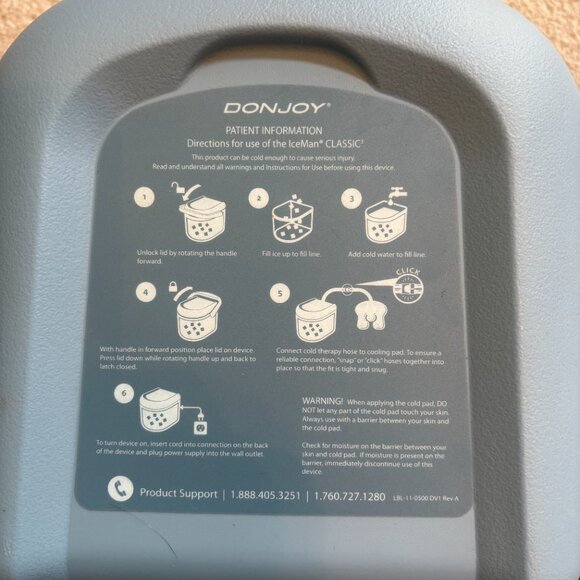 Don Joy Iceman Classic Cold Therapy System Includes Adapter, Pad, Straps - Picture 3 of 6